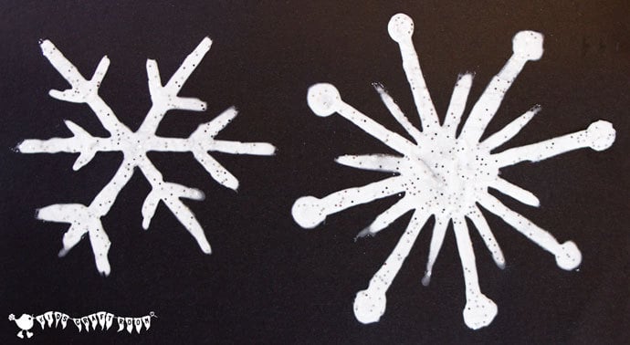 690x378 Winter Sugar Painting For Kids - Snowflake Painting