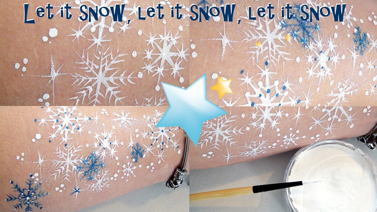 1280x720 How To Paint Snowflakes, Face Painting Step By Step! - Snowflake Painting