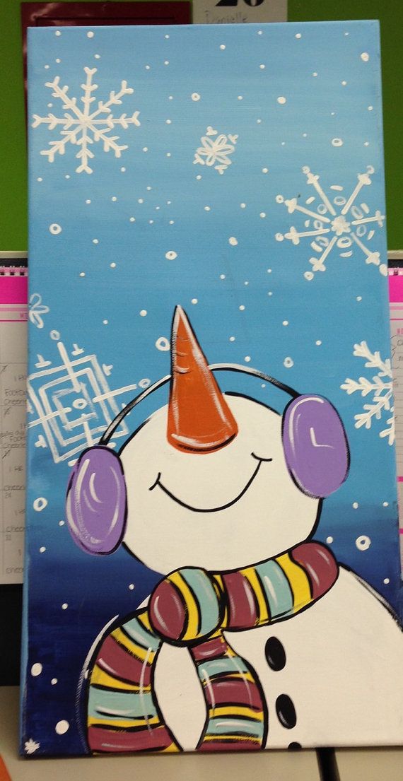 570x1105 10 Best Kathy V. R. Images On La La La, Christmas Diy - Snowman Canvas Painting