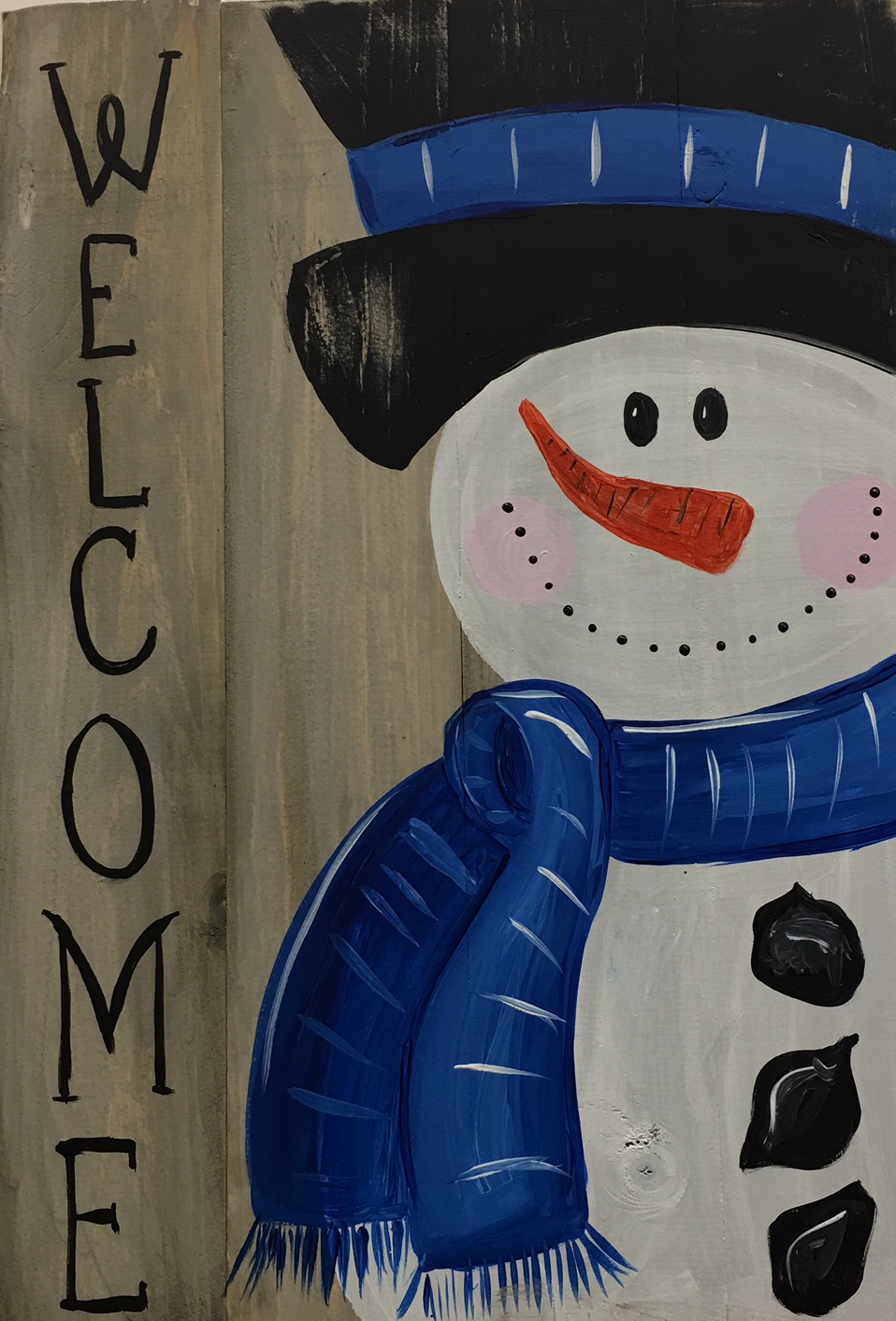 958x1412 More Than Canvas - Snowman Canvas Painting