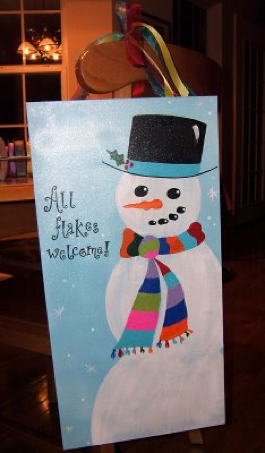 878x1500 Woodland Flowers Nature Teacher Name Gift Canvas School Custom - Snowman Canvas Painting