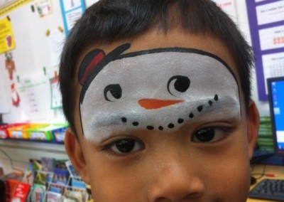 400x284 Face Painting Bluetiful The Clown - Snowman Face Painting