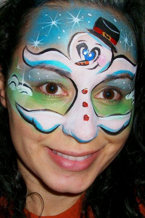 479x720 Snowman Face Paint Tis The Season Snowman Faces - Snowman Face Painting