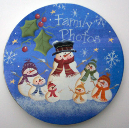 425x420 Laurie Speltz - Snowman Family Painting