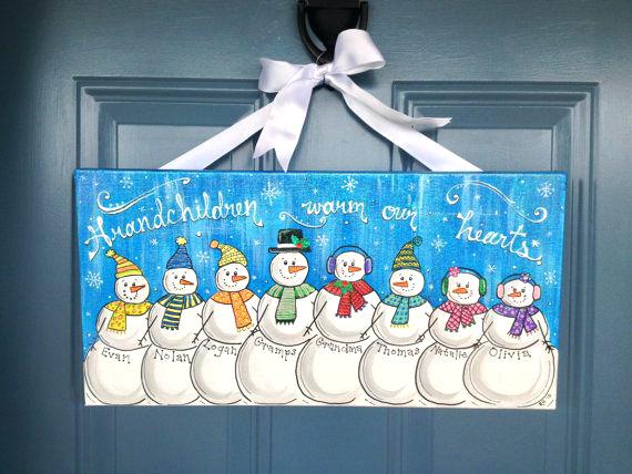 570x428 Snowman Canvas Painting Easy Snowman Canvas Painting Party - Snowman Family Painting