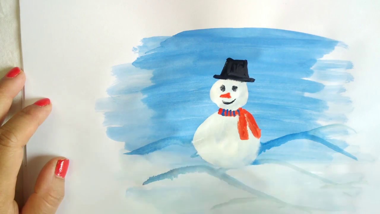 1280x720 Snowman Painting - Snowman Painting