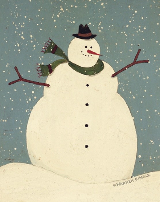 556x700 Warren Kimble Snowman Painting Best Paintings For Sale - Snowman Painting