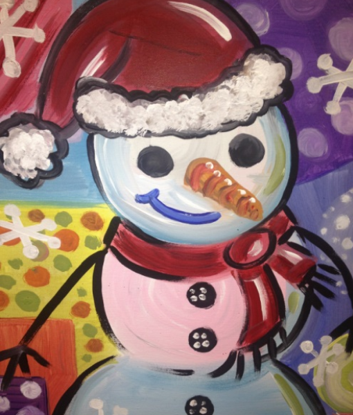 510x600 How To Paint A Snowman - Snowman Painting For Kids