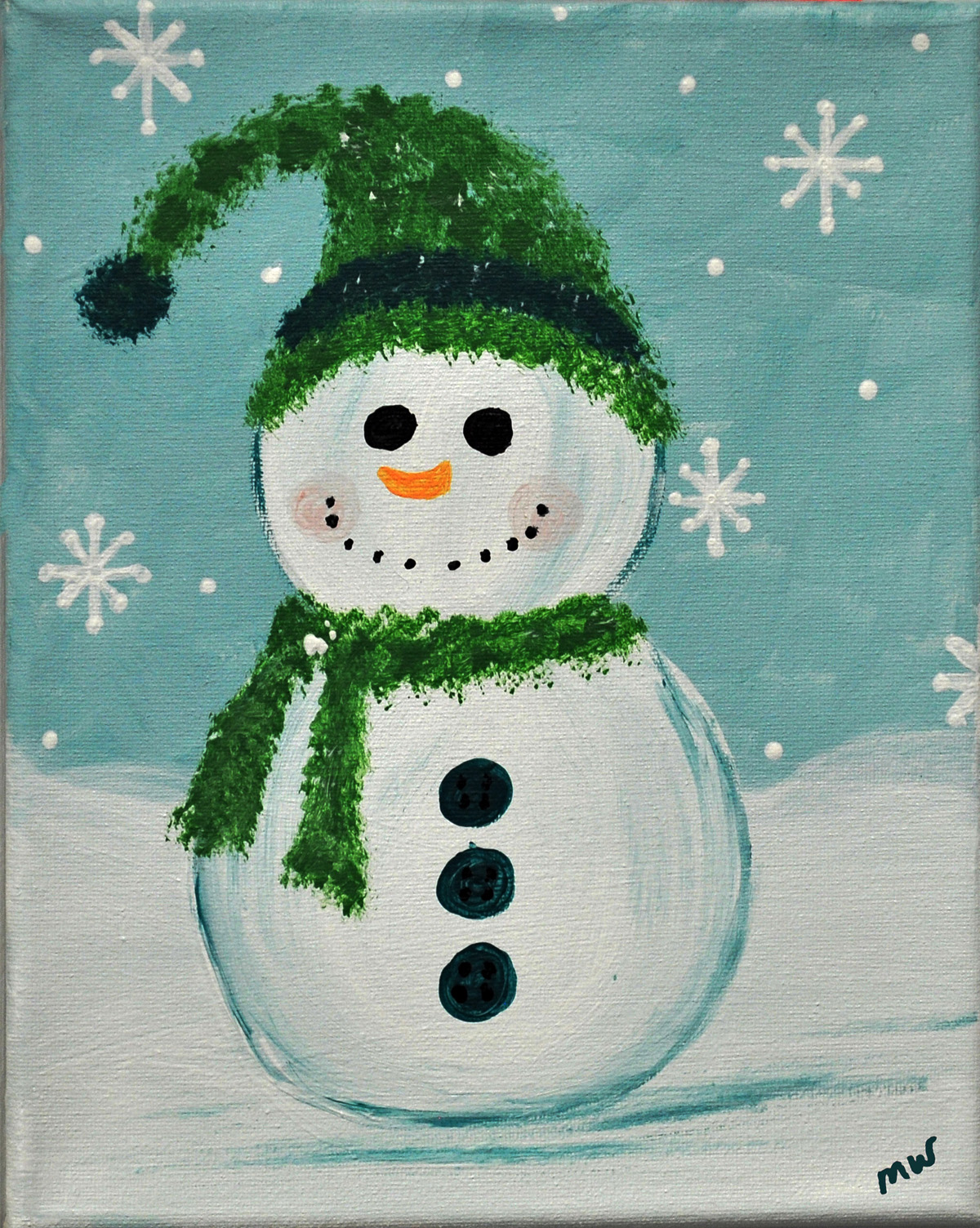 1200x1504 Kids Painting Party! Lil Snow Buddy (Dec 29, 2015) - Snowman Painting For Kids