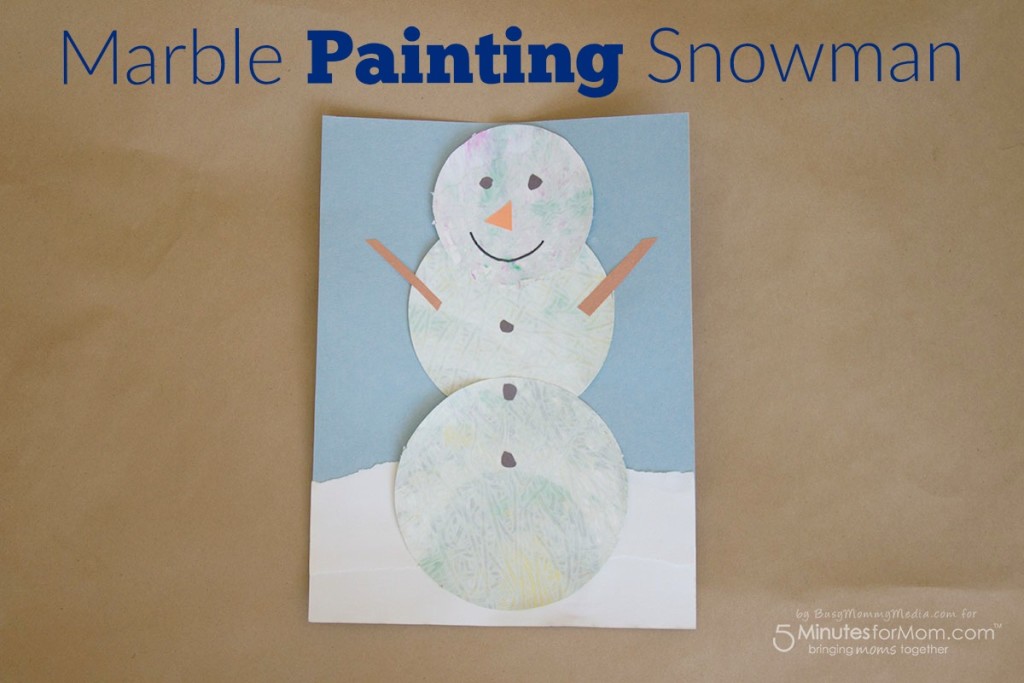 1024x683 Marble Painting Snowman - Snowman Painting For Kids