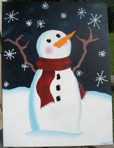 236x306 Snowman Painted On Canvas. My Creations Snowman - Snowman Painting For Kids