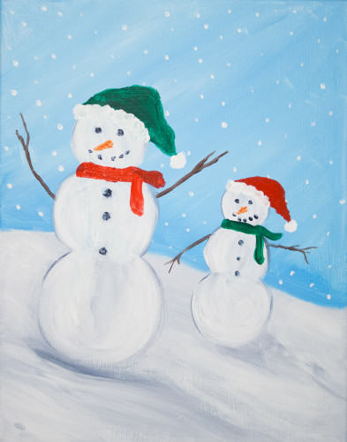 393x500 Young Kids (Age 5 7) Snowman! Artique - Snowman Painting For Kids