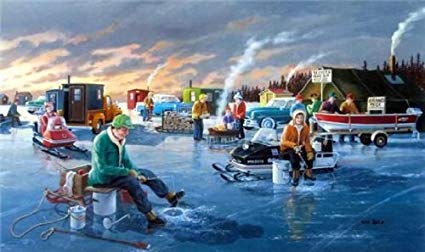 425x252 Ken Zylla Open Edition Vintage Snowmobile Print Back - Snowmobile Painting