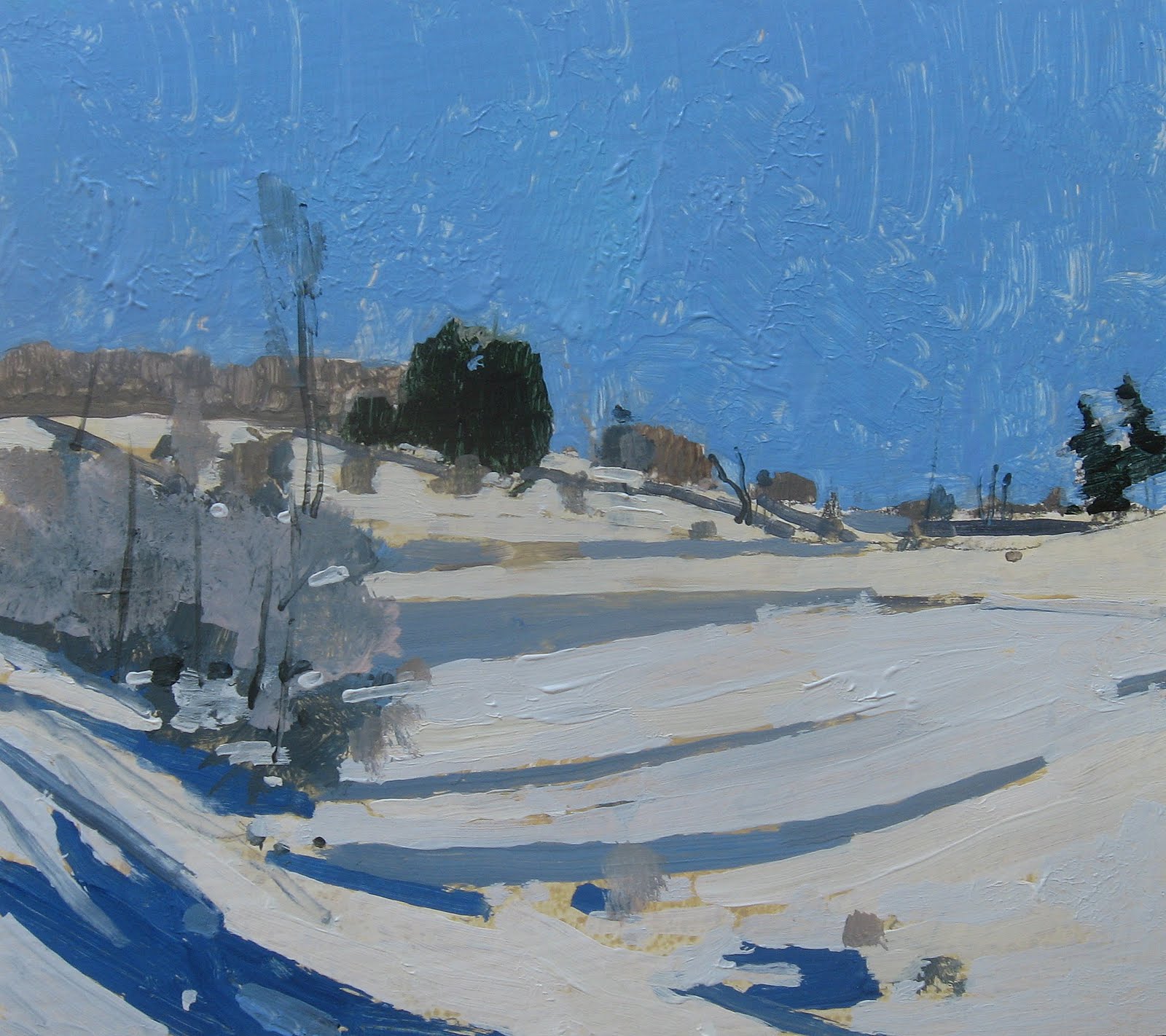 1600x1422 Landscape Paintings Harry Stooshinoff January 2011 - Snowmobile Painting