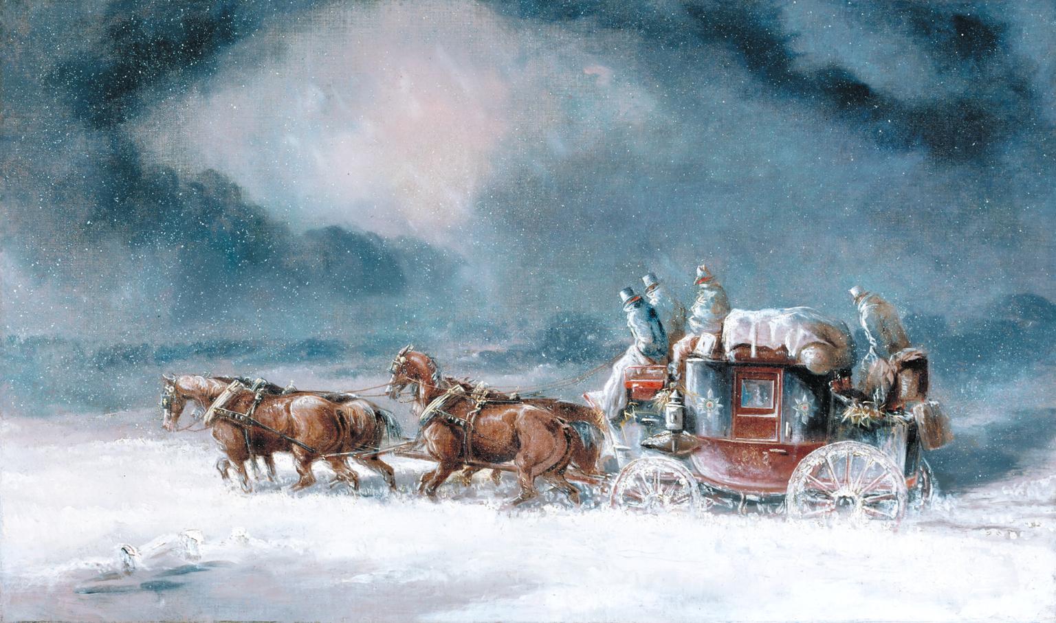 1536x907 Mail Coach In A Snowstorm', Charles Cooper Henderson, C.1835 40 Tate - Snowstorm Painting