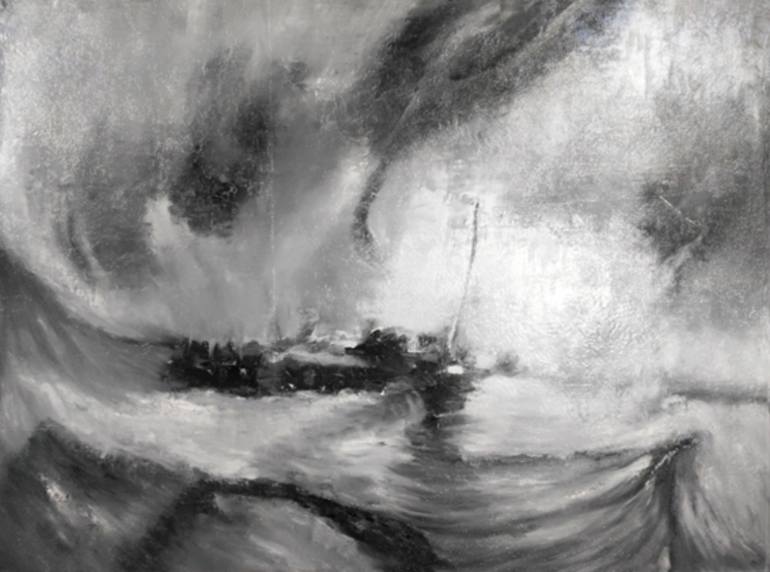 770x572 Saatchi Art Sea Snowstorm Painting By Marc Carniel - Snowstorm Painting