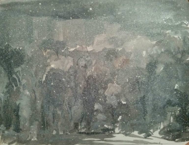 770x591 Saatchi Art Snowstorm Painting By Jagna Safinska - Snowstorm Painting