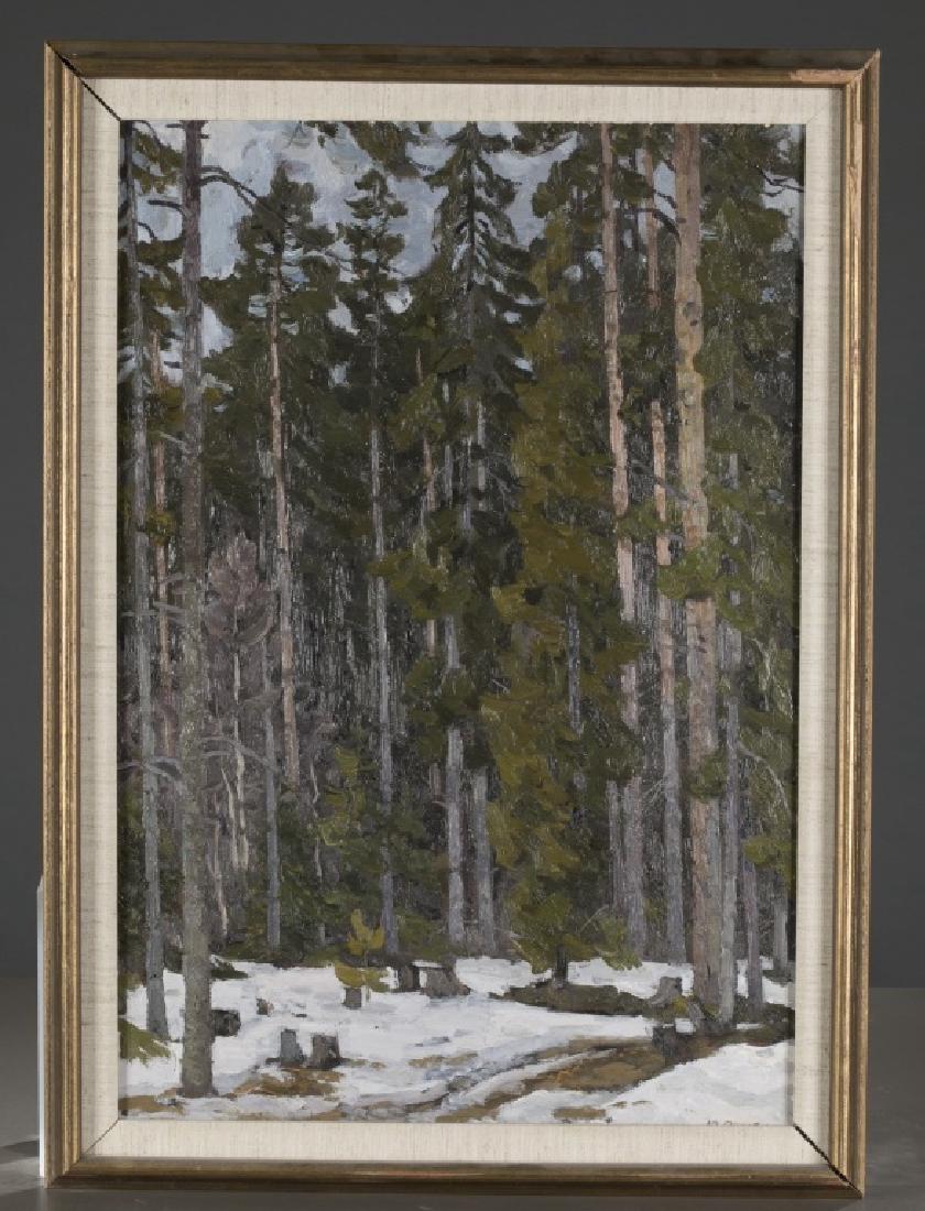 840x1100 Russian, Painting Of Snowy Forest. - Snowy Forest Painting