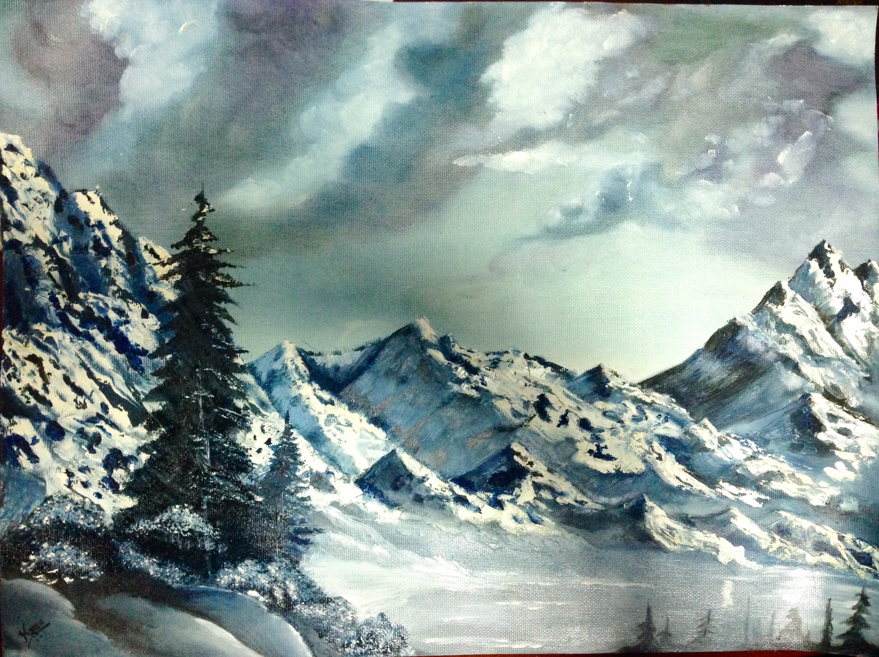 3000x2244 Snowy Mountains Life In Minutes - Snowy Mountain Painting
