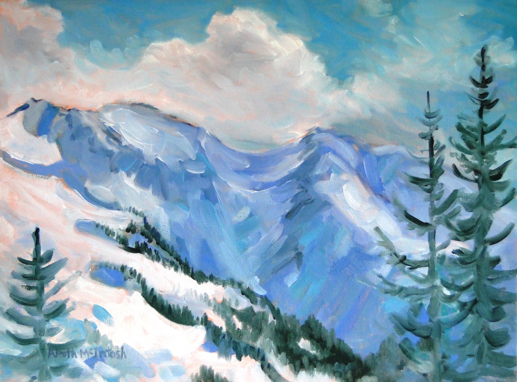 1024x757 Worldarttours Home Page - Snowy Mountain Painting