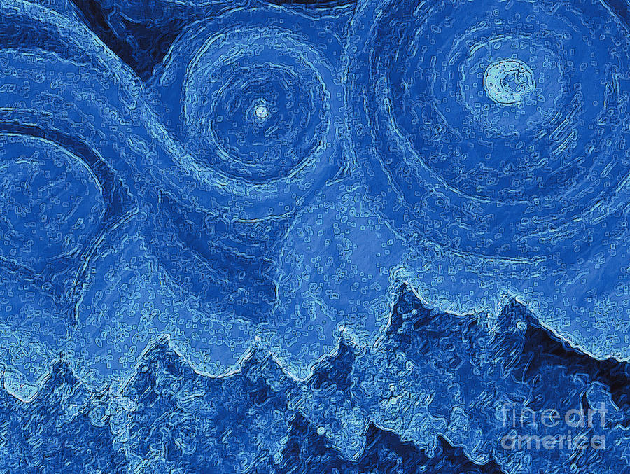 900x677 Snowy Night By Jrr Painting By First Star Art - Snowy Night Painting