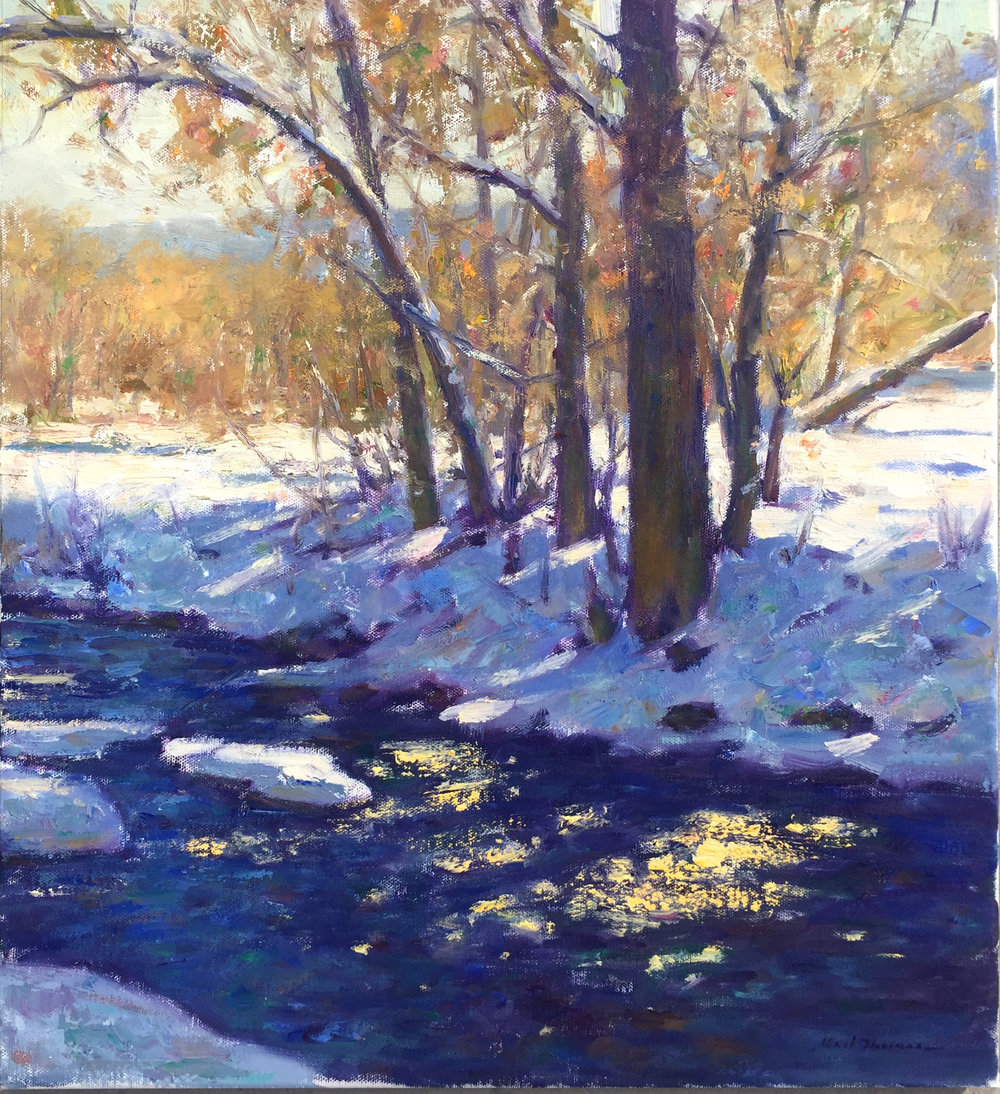 1000x1094 Oil Painting - Snowy Painting