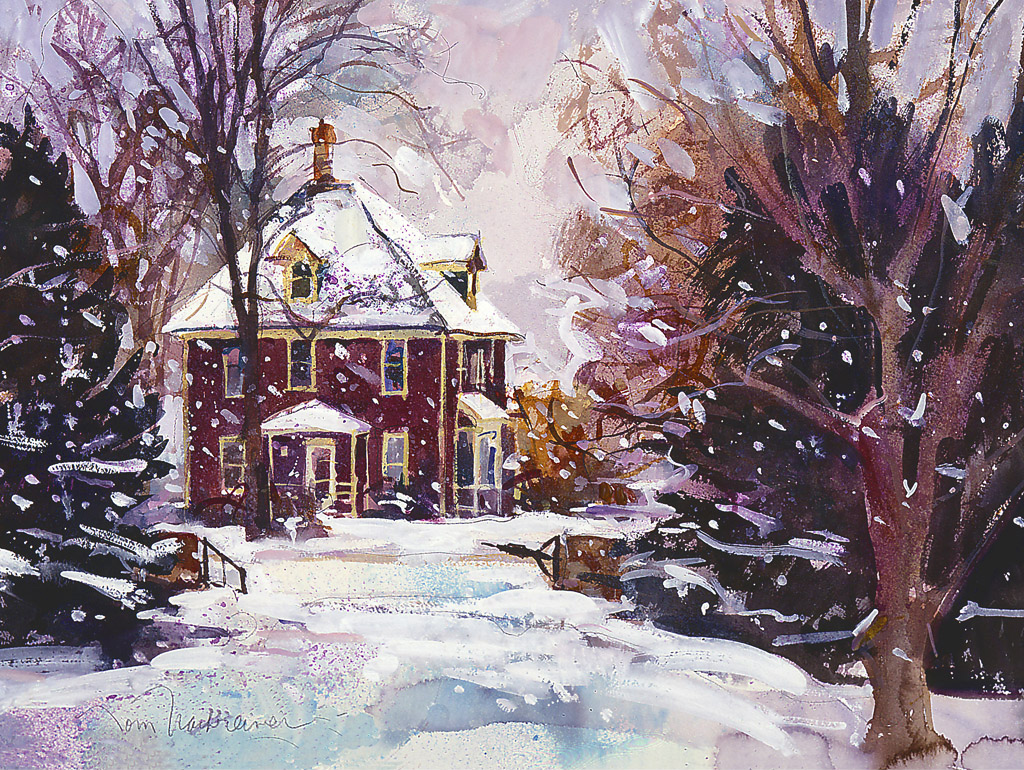 1024x770 Snowy Farm House Tom Nachreiner - Snowy Painting