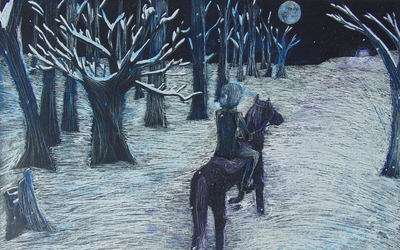 800x500 Poetry Classics Stopping By Woods On A Snowy Evening, By Robert - Snowy Woods Painting