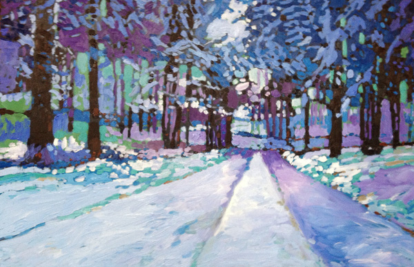 600x387 Snowy Woods - Snowy Woods Painting