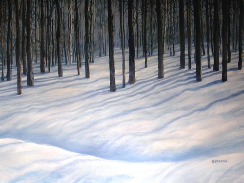 500x375 Snowy Woods - Snowy Woods Painting