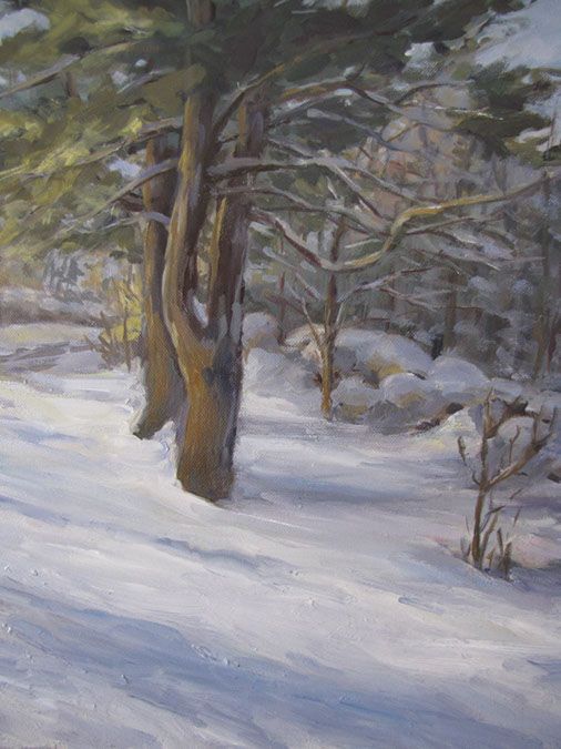 506x675 Snowy Woods - Snowy Woods Painting