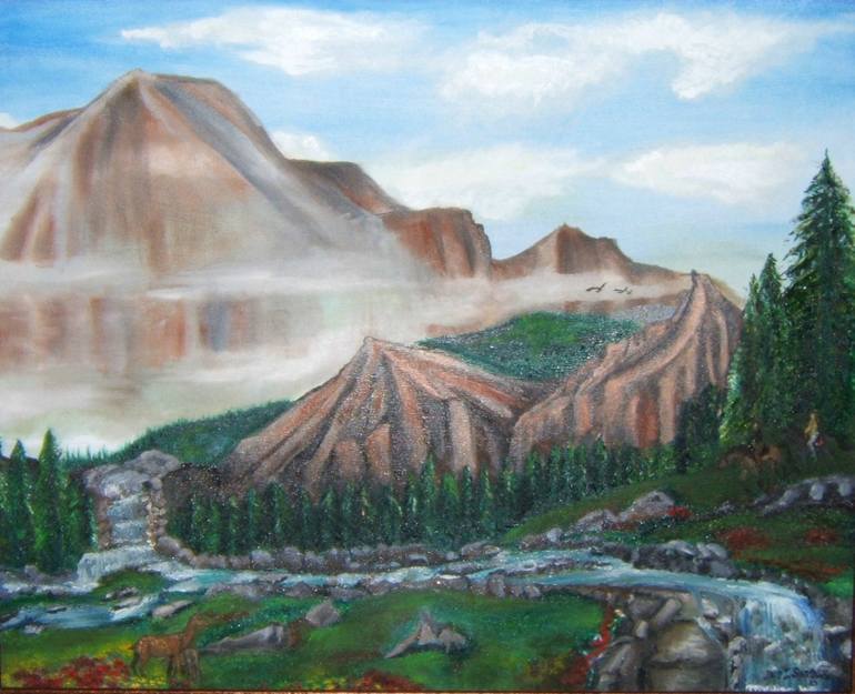 770x625 Saatchi Art Mountain Meadow Painting By Judi Snyder - Snyder Painting