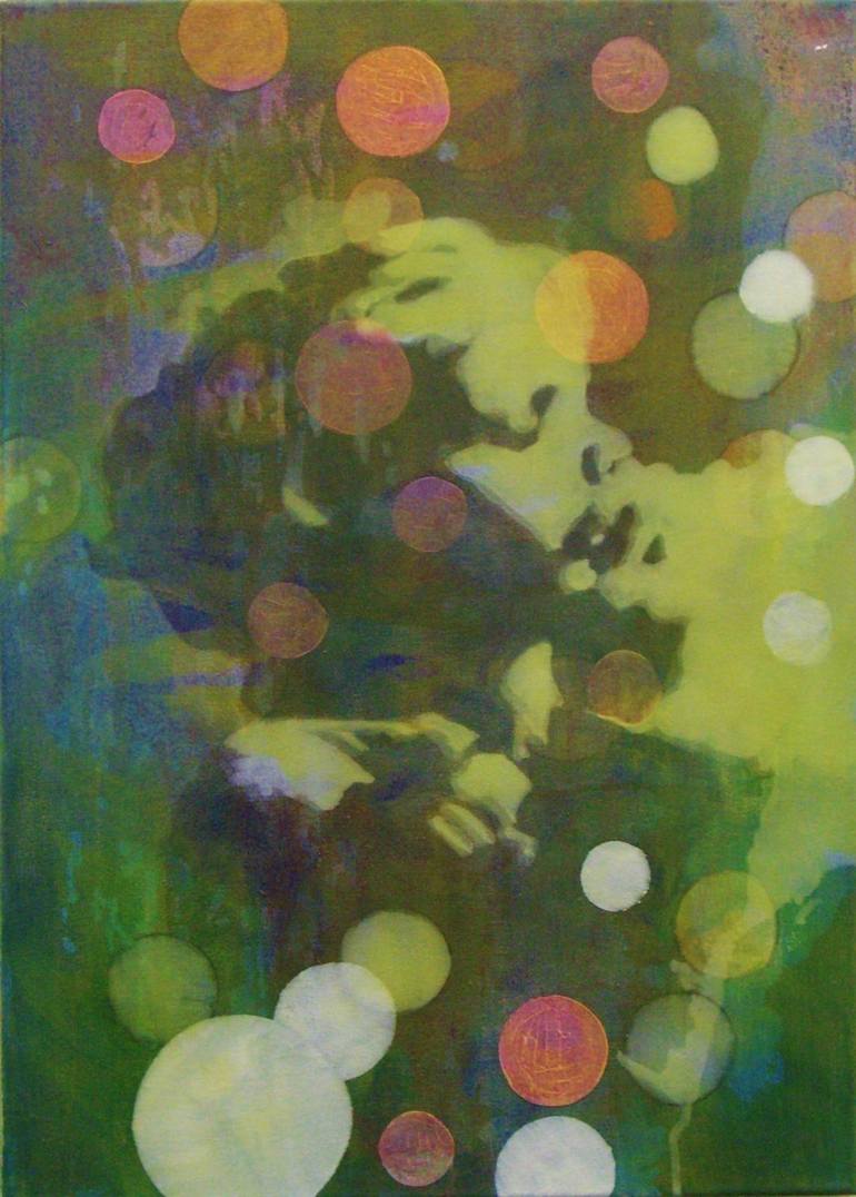 770x1076 Saatchi Art Kinder Portrait Mit Seifenblasen Child Blowing - Soap Bubbles Painting