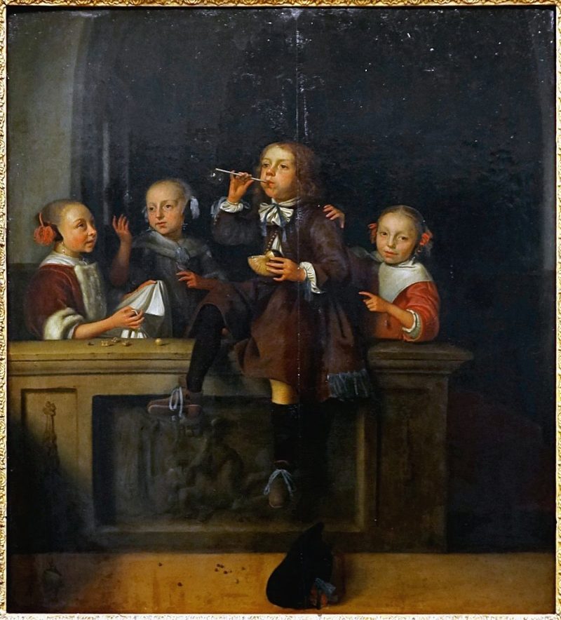 800x884 Soap Bubbles Painting Pieter Cornelisz Van Slingeland Oil Paintings - Soap Bubbles Painting