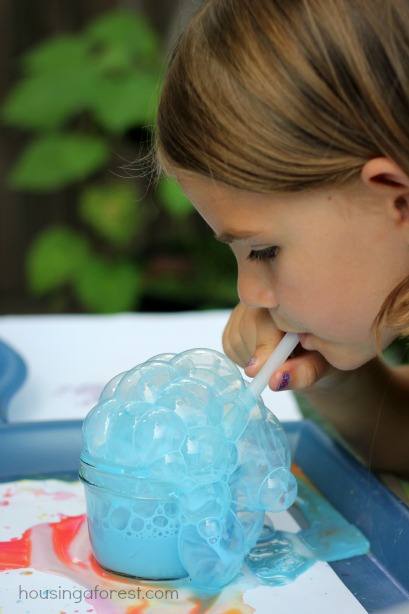 409x614 Soap Free Bubble Prints Housing A Forest - Soap Bubbles Painting