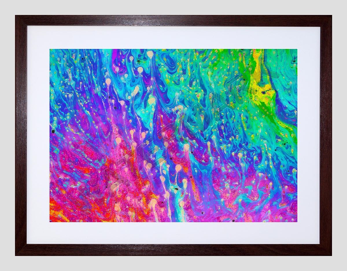 1200x939 Psychedelic Soap Abstract Painting Framed Print Wall Art F12x11700 - Soap Painting