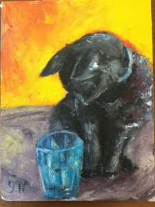 225x300 She's Empty Oil Painting Art About Being Sober And Enjoying Life - Sober Painting