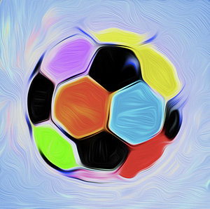 300x298 Soccer Ball Paintings - Soccer Ball Painting