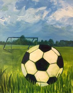 236x299 Soccer Ball 30 X24 Oil On Canvas, Painting By Artist Hall Groat Ii - Soccer Ball Painting