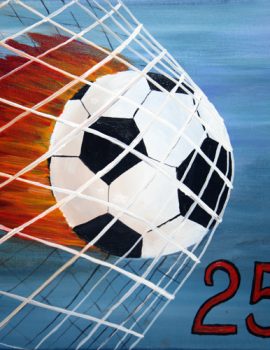 270x350 Portfolio Of Paintings The Blank Canvas Splattered - Soccer Canvas Painting