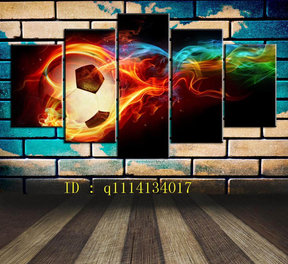 1000x917 2018 Cool Soccer Ball,canvas Prints Wall Art Oil Painting Home - Soccer Canvas Painting