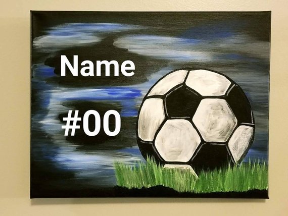 570x428 Team Spirit Personalized Soccer Canvas Painting - Soccer Canvas Painting