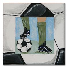 236x236 Soccer Canvas Painting - Soccer Canvas Painting