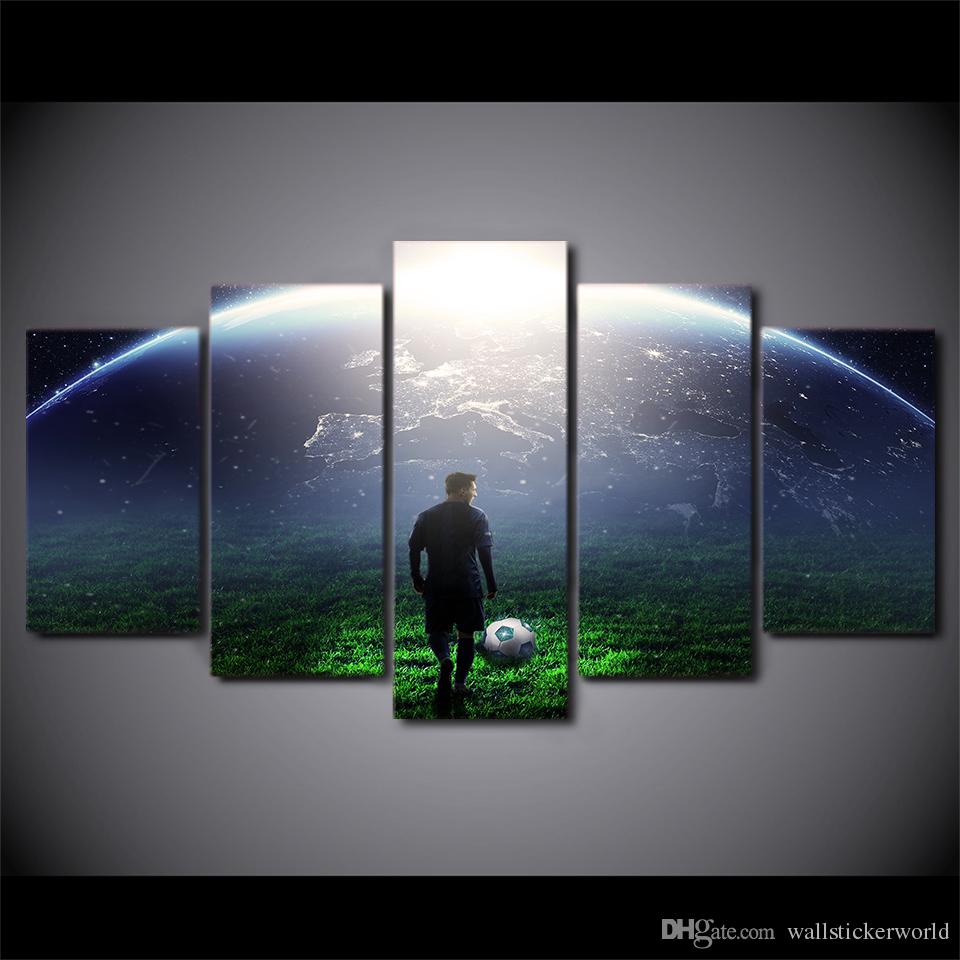 960x960 2018 Hd Printed Canvas Art Soccer Match Painting Aurora Wall - Soccer Canvas Painting