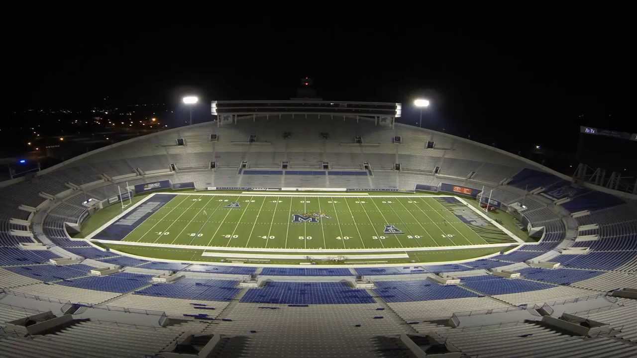 1280x720 Memphis Football Liberty Bowl Field Painting Timelapse - Soccer Field Painting