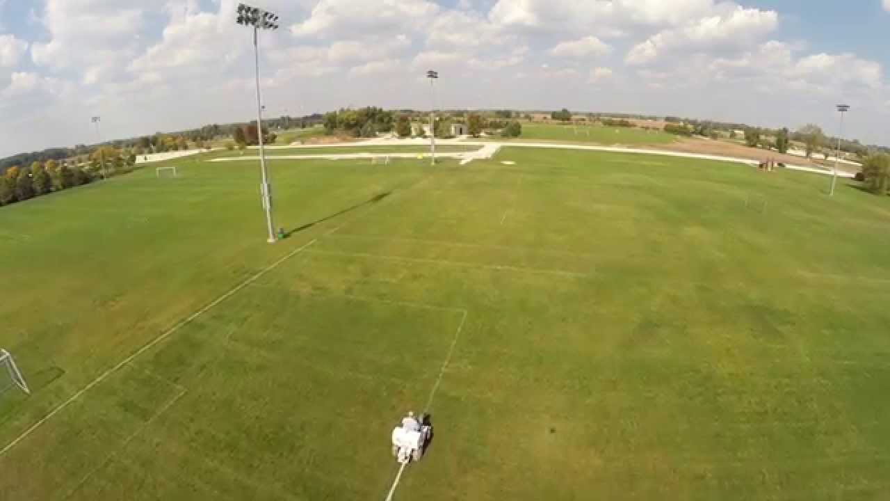 1280x720 Soccer Field Painting Aerial Drone Footage - Soccer Field Painting