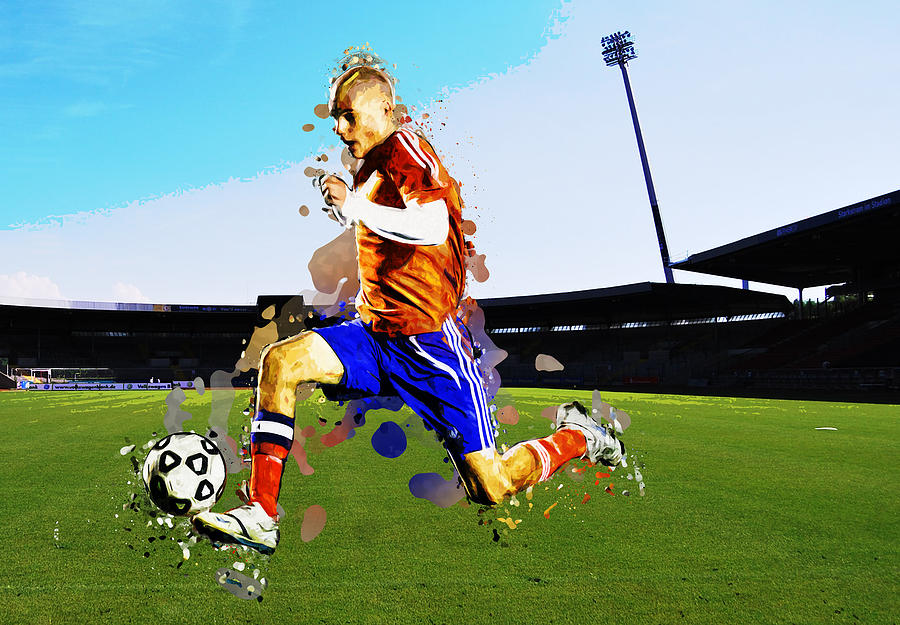 900x625 Soccer Field Paintings Fine Art America - Soccer Field Painting