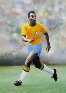 214x300 Pele, Brazil - Soccer Painting