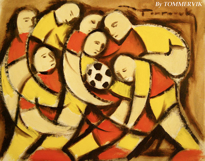 700x552 Tommervik Soccer Painting By Tommervik - Soccer Painting