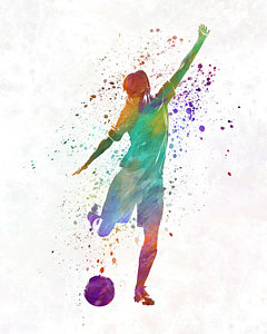 Soccer Player Painting at PaintingValley.com | Explore collection of ...